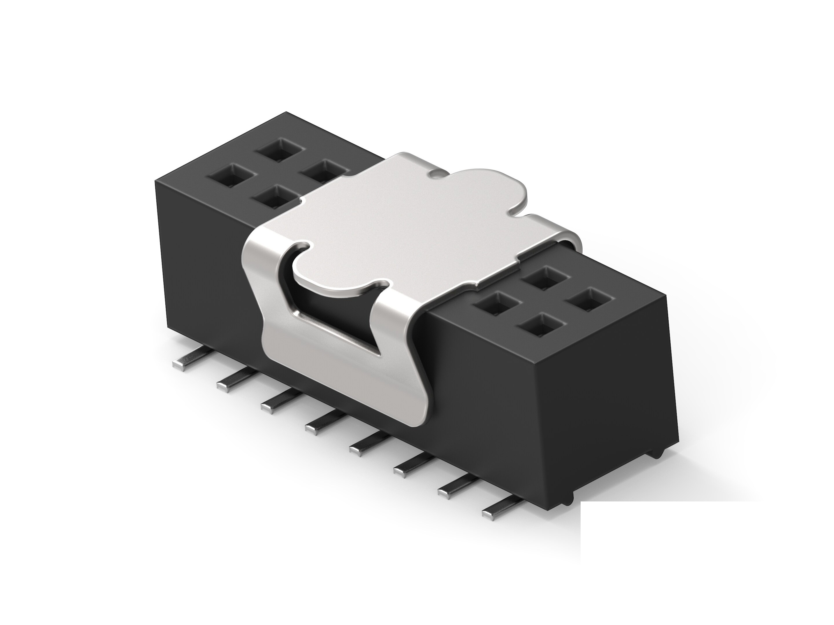 TE Connectivity 1MM-R Series Vertical Board Mount PCB Socket, 16-Contact, 2-Row, 1mm Pitch, Surface Mount Termination