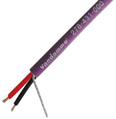Van Damme Line level Low Voltage signal Cable, 4.5mm od, 100m, Purple