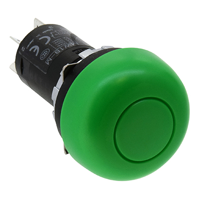 Idec Push Button Switch, Latching, Panel Mount, DPDT, 24 → 110V, IP66