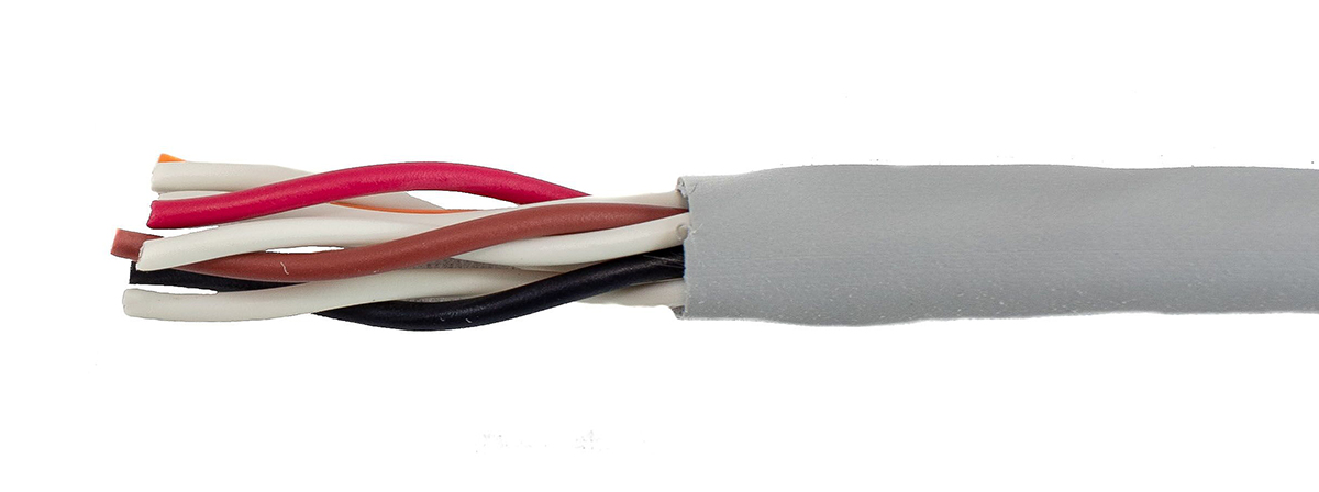 Alpha Wire Ecogen Ecocable Mini Series Data Cable, 4 Pairs, 8 Cores, 0.09 mm², Unscreened, 28 AWG, 30m, None Shield