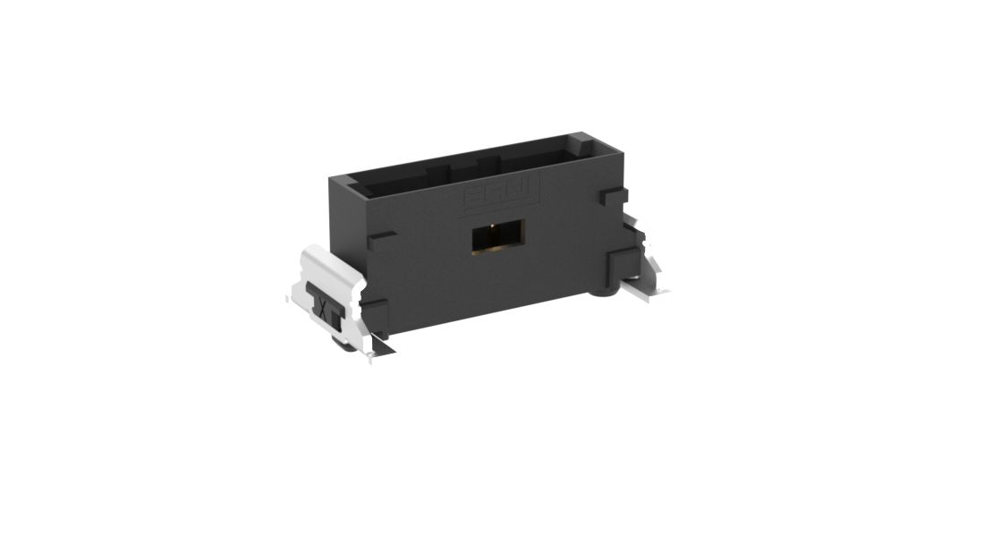 ERNI MiniBridge Series Vertical Surface PCB Header, 6 Contact(s), 1.27 mm Pitch, 1 Row, Shrouded