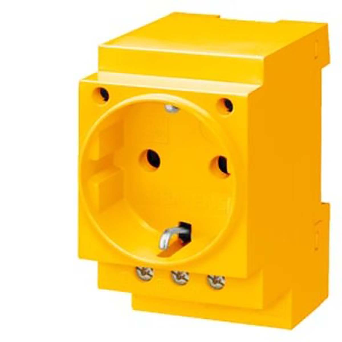 Siemens Yellow 1 Gang Plug Socket, 16A, Schuko, Outdoor Use