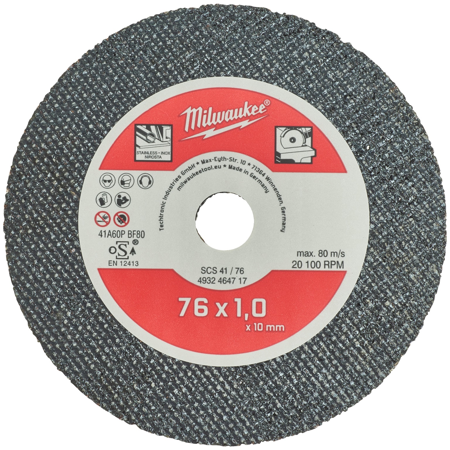 4932 Cutting Disc, 76mm x 1mm Thick, 5 in pack