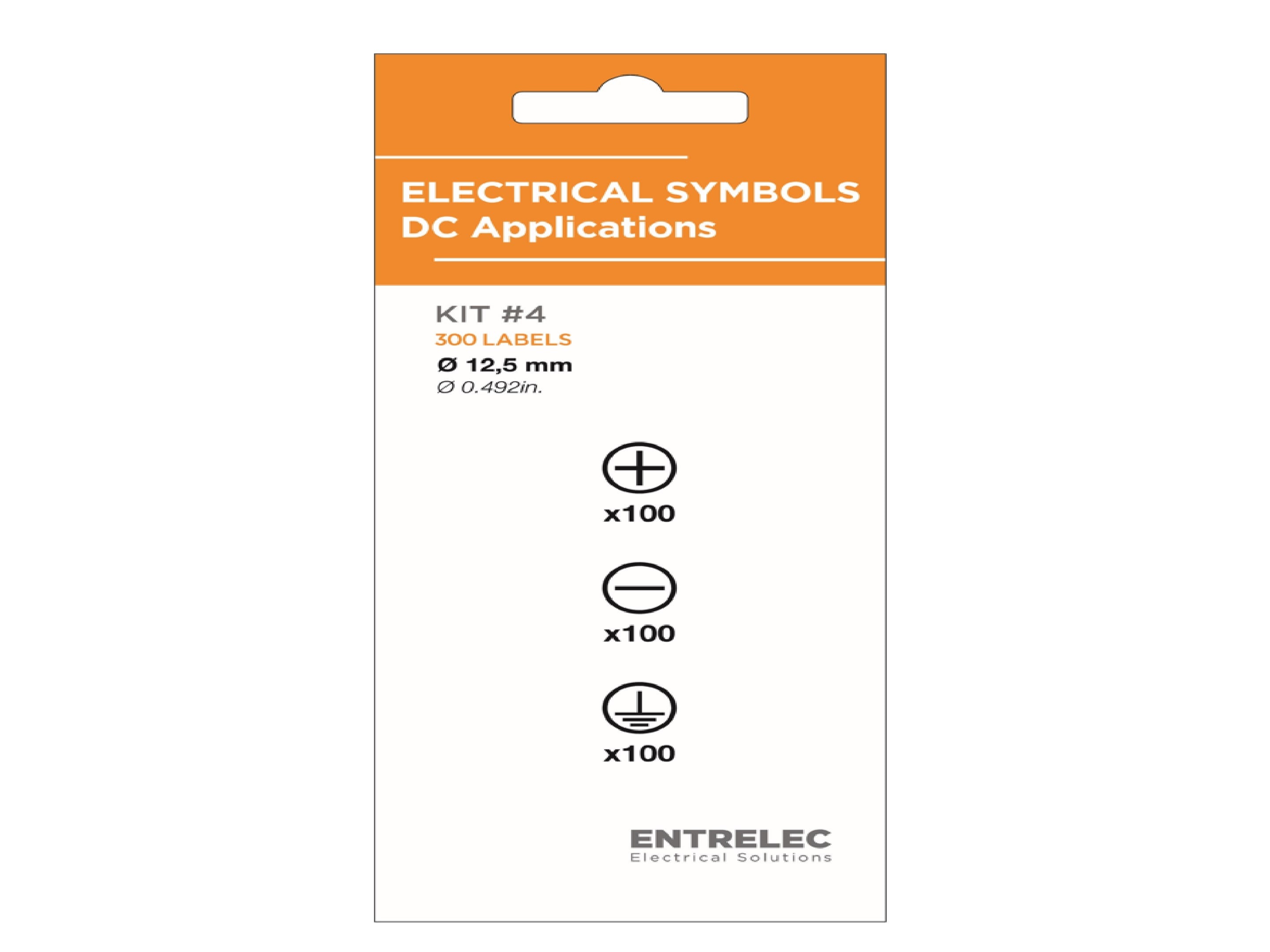 Entrelec Black Vinyl Safety Labels, None-Text 12.5 mm x 12.5mm