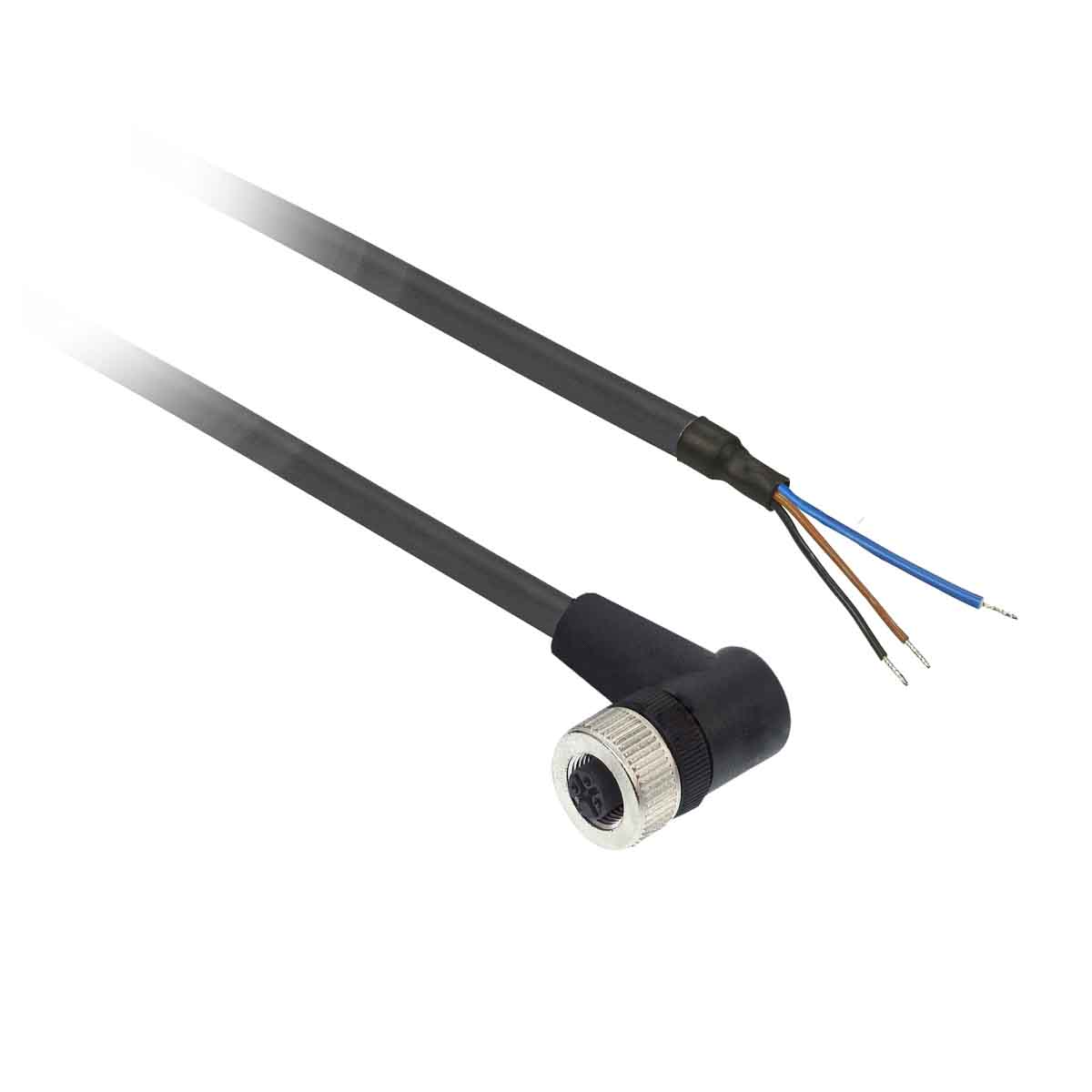 Telemecanique Sensors Female 3 way M12 to 3 way Free End Sensor Actuator Cable, 10 m