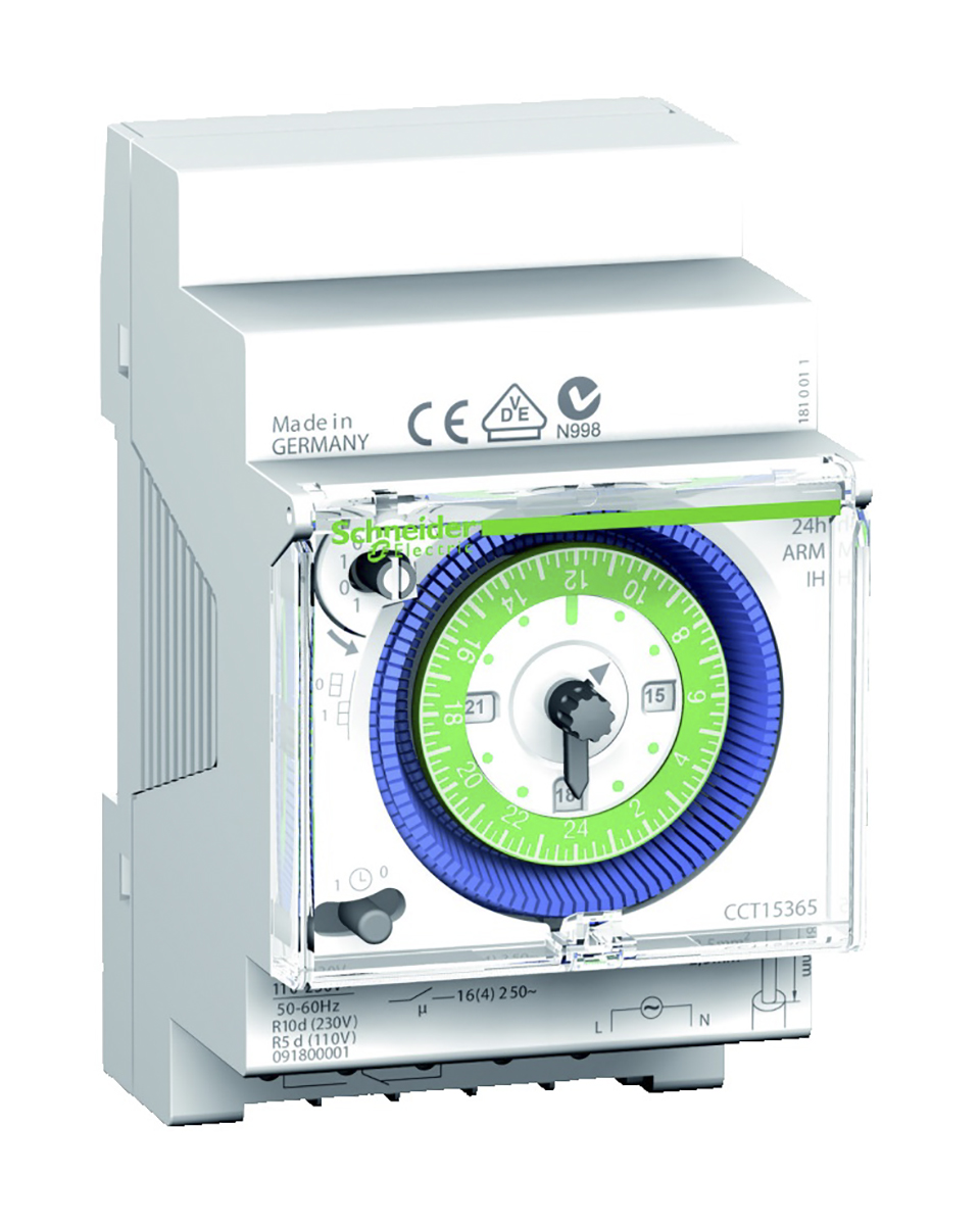 Schneider Electric Analogue DIN Rail Time Switch 250 V ac, 1-Channel