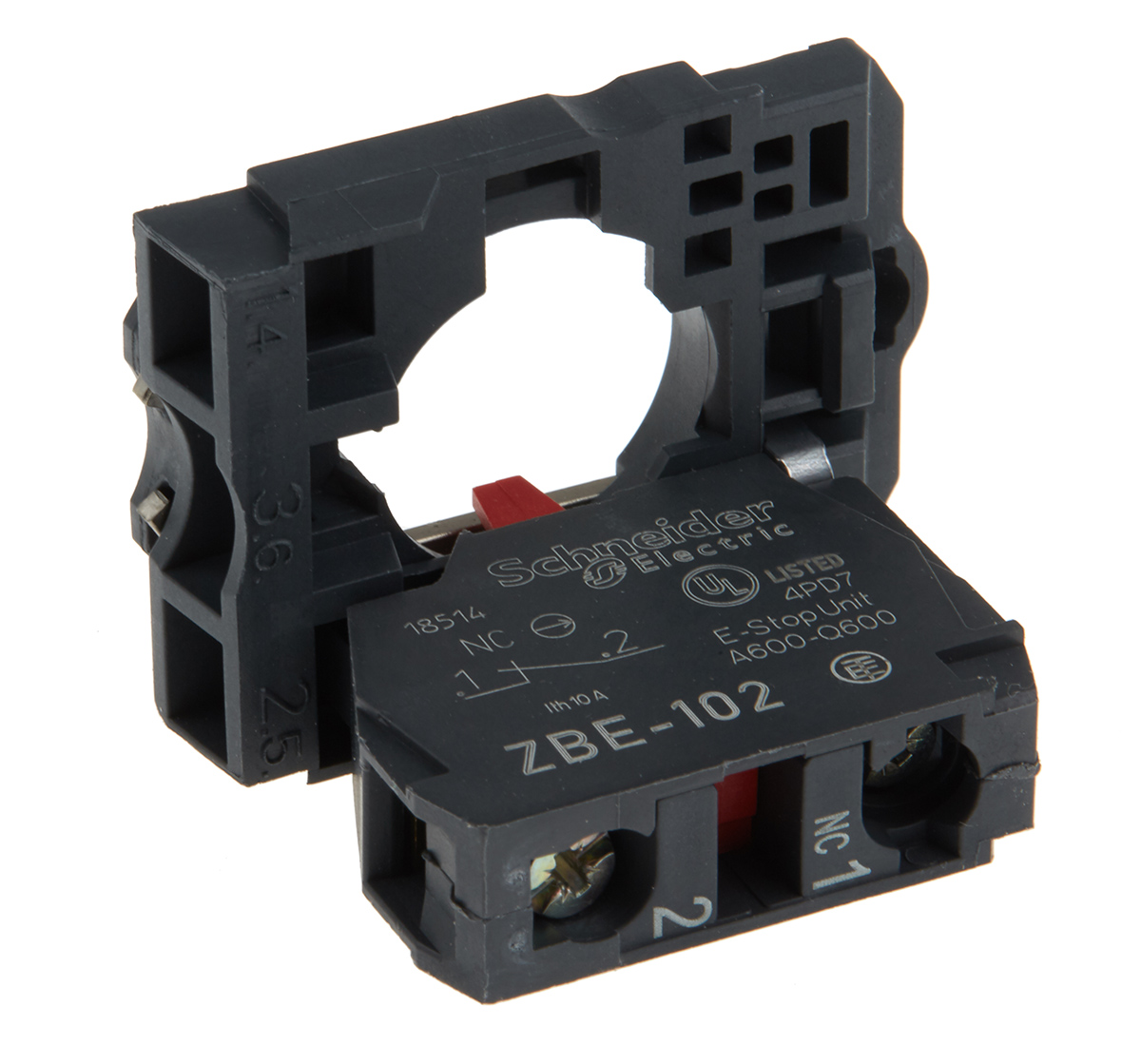 Schneider Electric Harmony XB5 Series Key Release Emergency Stop Push Button, Panel Mount, 22mm Cutout, 1NC