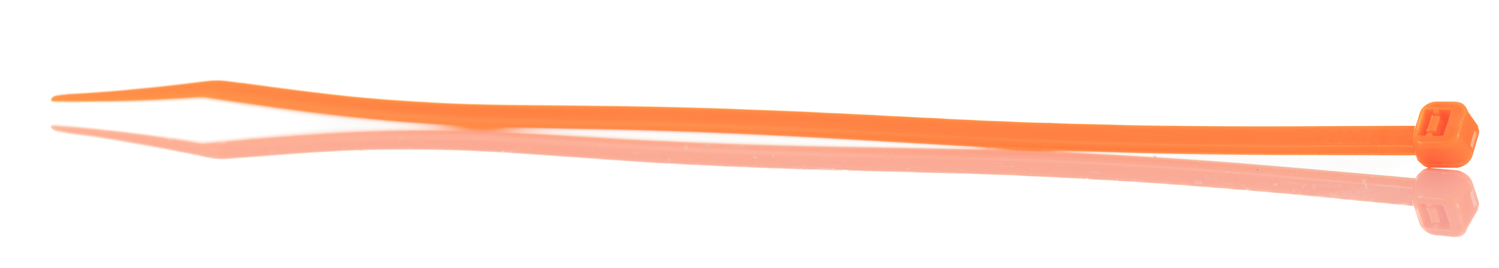 RS PRO Cable Tie, 203mm x 3.6 mm, Orange Nylon, Pk-100