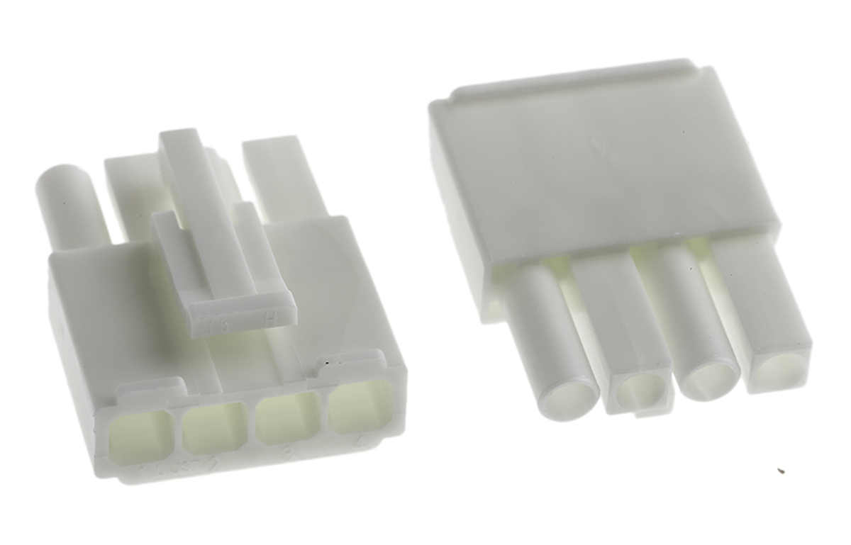JST, EL Male Connector Housing, 4 Way, 1 Row