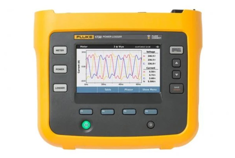 Fluke 1736/FPC Power Quality Analyser, 3-Phase, 6000A Max, 1414V Max