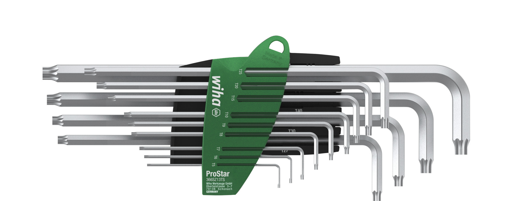 Wiha 13-Piece Torx Key Set, T5 to T50 Size, L Shape, Long Arm