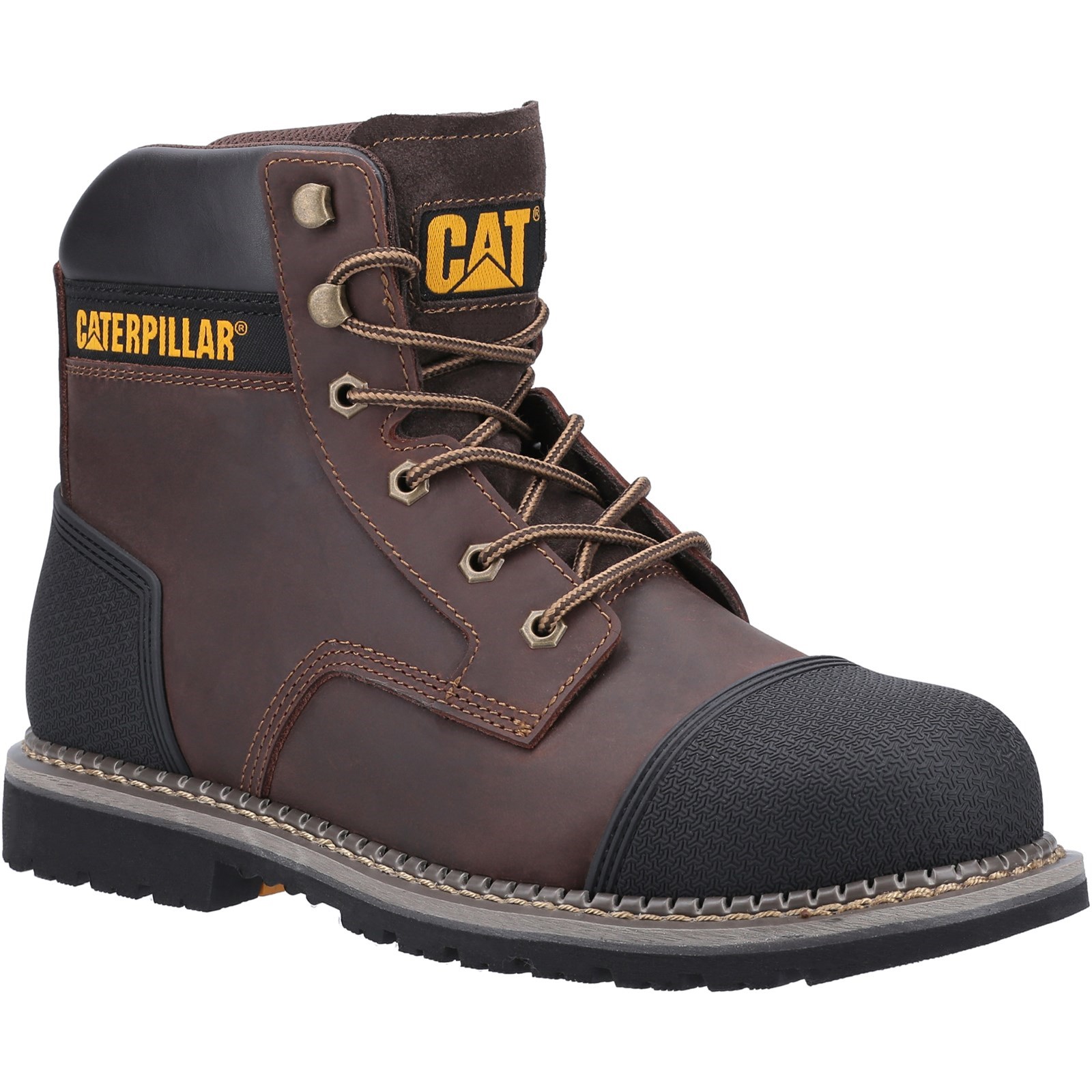 Caterpillar Powerplant Bump Brown Steel Toe Capped Unisex Safety Boots, UK 10, EU 44