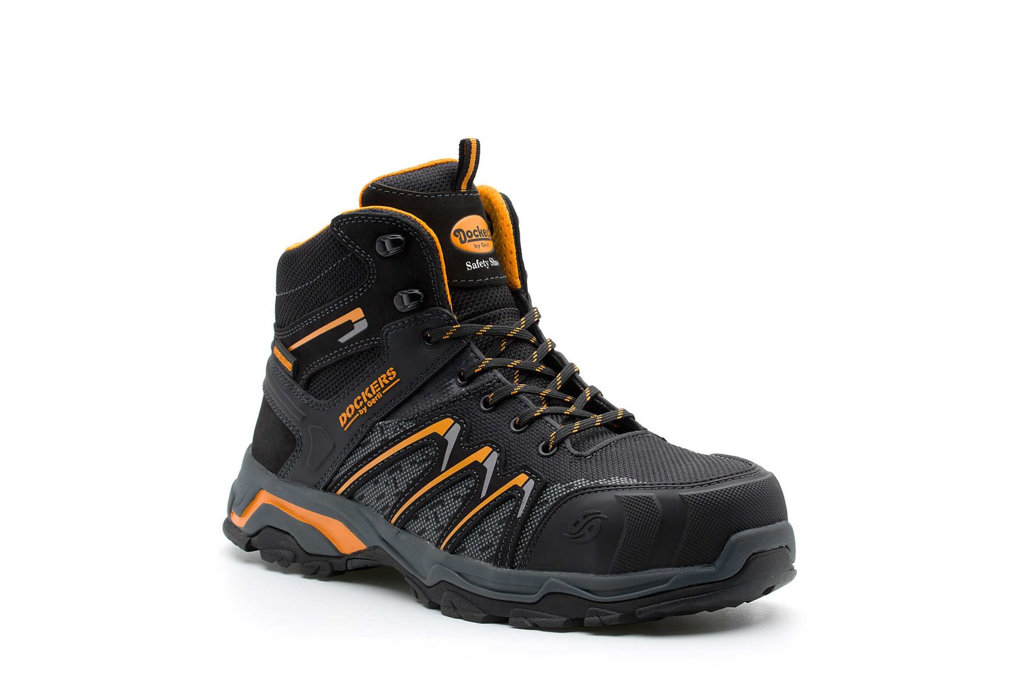 Dockers by Gerli SPRINTER HIGH S3 Unisex Black Composite Toe Capped Safety Shoes, UK 10, EU 44