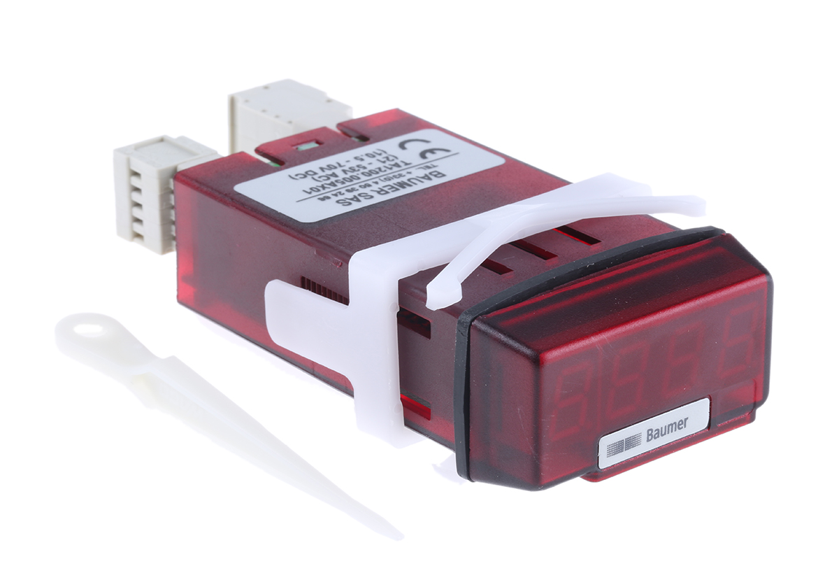 Baumer TA1200 Tachometer, 4 Digit LED, 7kHz, 10.5 → 70 V dc, 21 → 53 V ac
