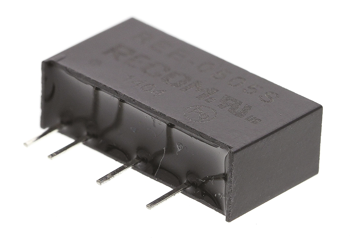Recom REE DC-DC Converter, 5V dc/ 200mA Output, 4.5 → 5.5 V dc Input, 1W, Through Hole, +85°C Max Temp -40°C Min