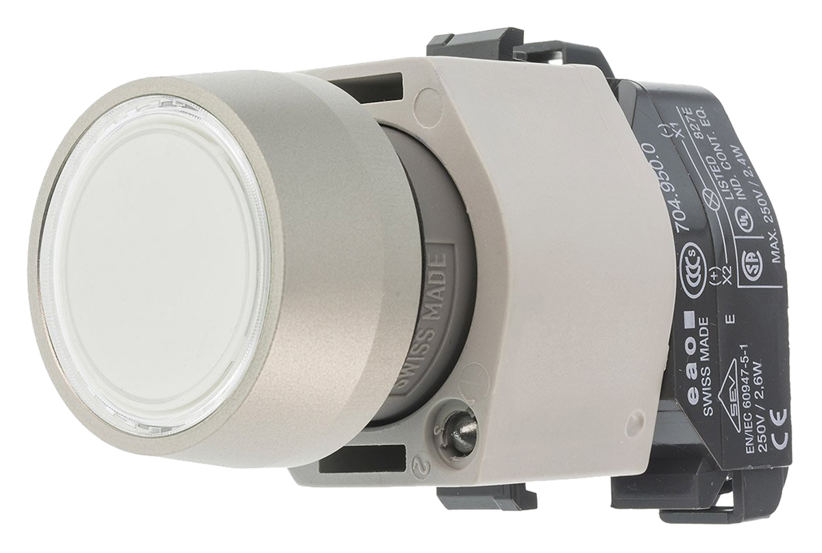 EAO Clear Momentary Push Button Head, IP65