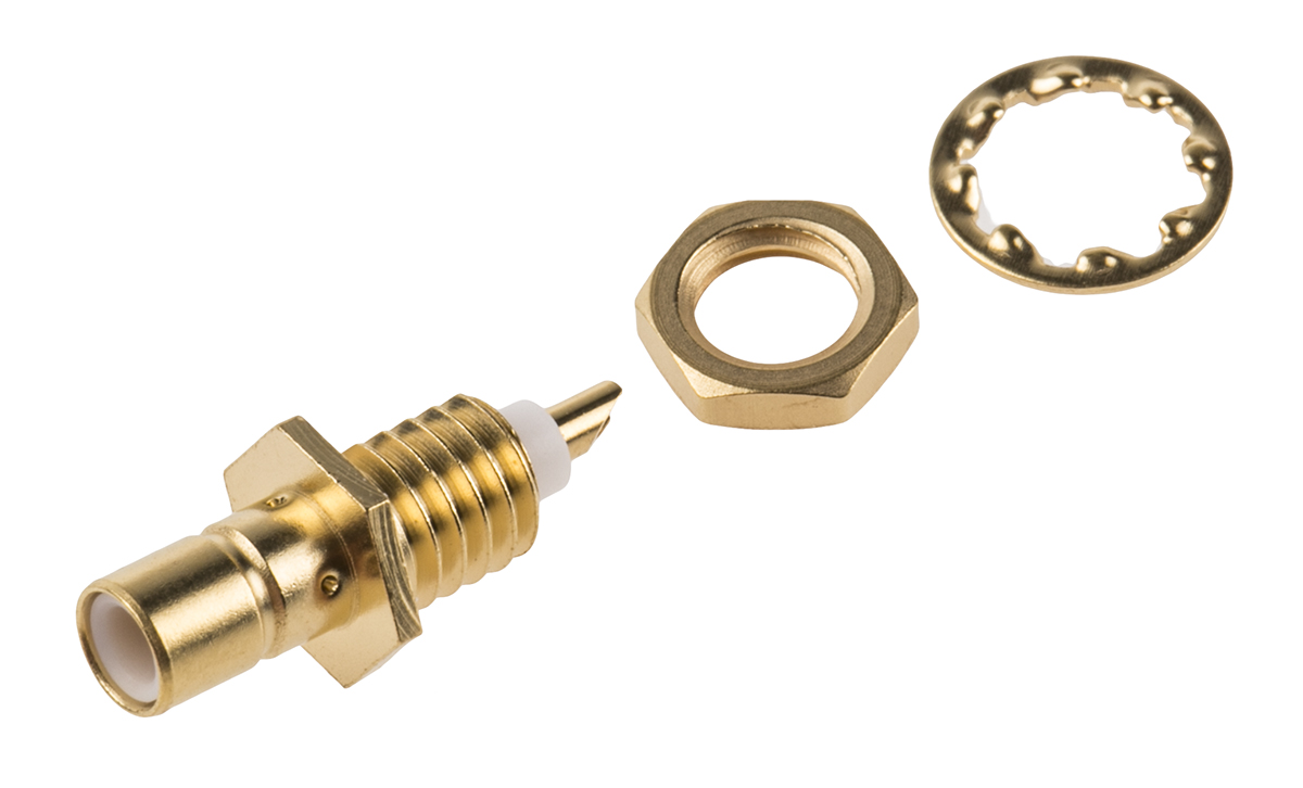 Radiall, Jack Panel Mount SMB Connector, 50Ω, Solder Termination, Straight Body