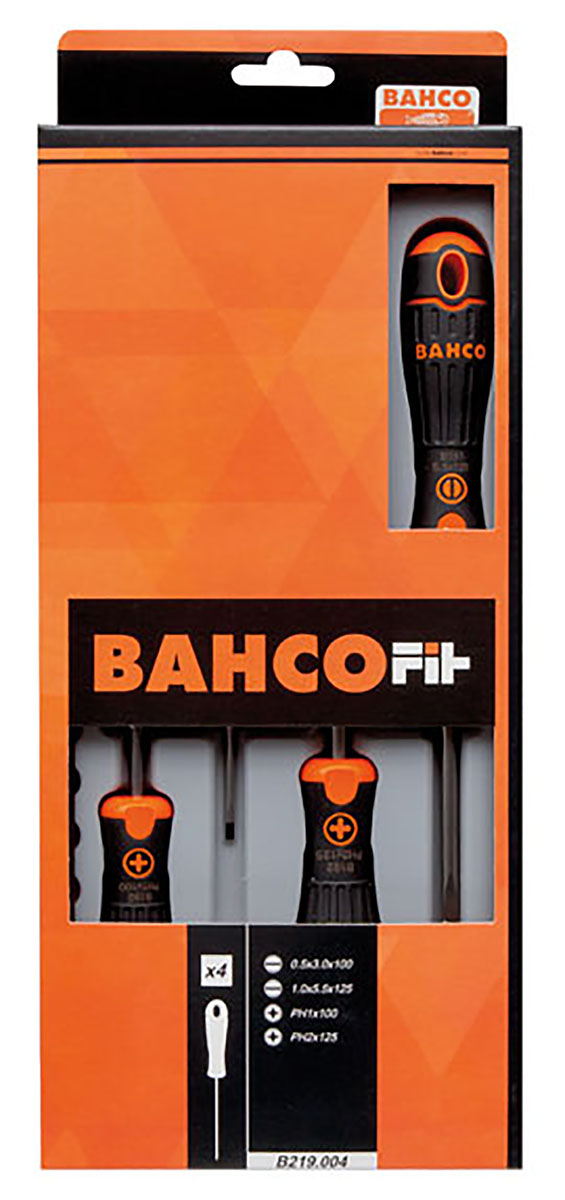 Bahco B219.004 Phillips; Slotted Screwdriver Set, 4-Piece