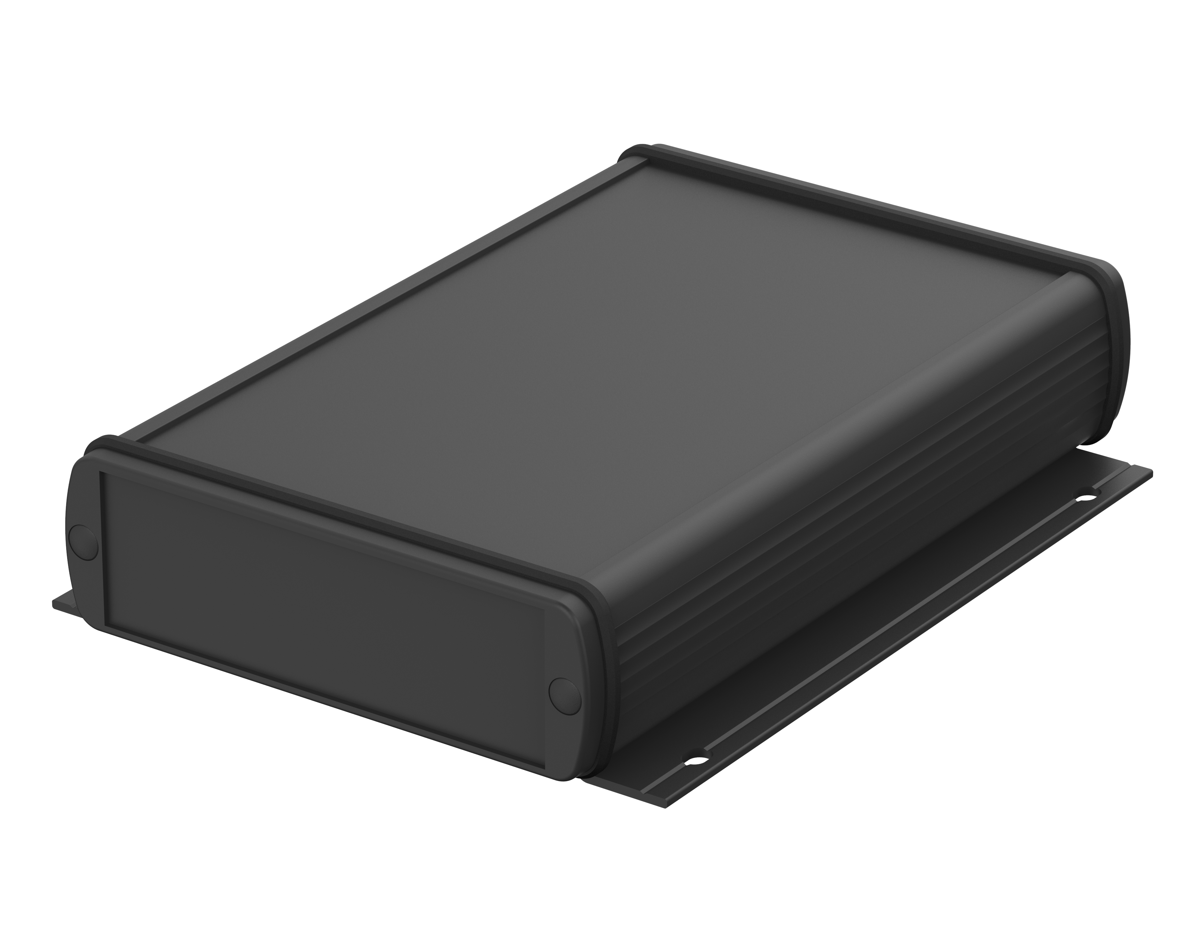 Bopla Alubos (Set) Series Black Aluminium General Purpose Enclosure, IP65, Flanged, Black Lid, 106 x 32 x 150mm