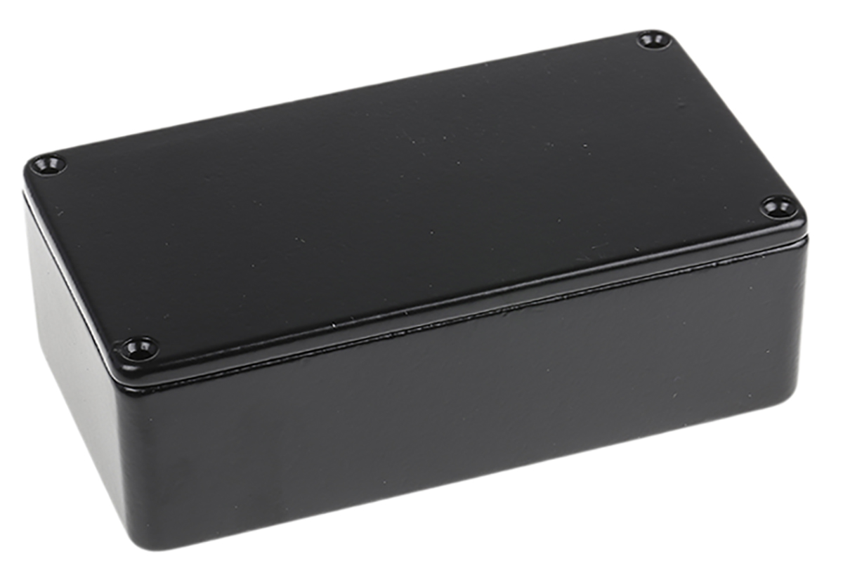 CAMDENBOSS 5000 Series Black Die Cast Aluminium Enclosure, IP54, Black Lid, 120 x 66 x 40mm