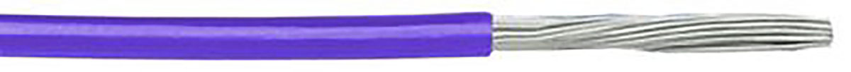 Alpha Wire Hook-up Wire TEFLON Series Purple 0.62 mm² PTFE Equipment Wire, 20 AWG, 19/0.20 mm, 30m, PTFE Insulation,