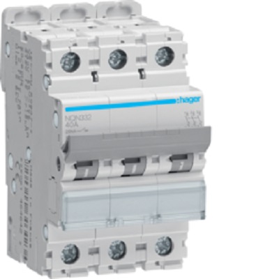 Hager Electronic Circuit Breaker 32A NQN, 3 channels