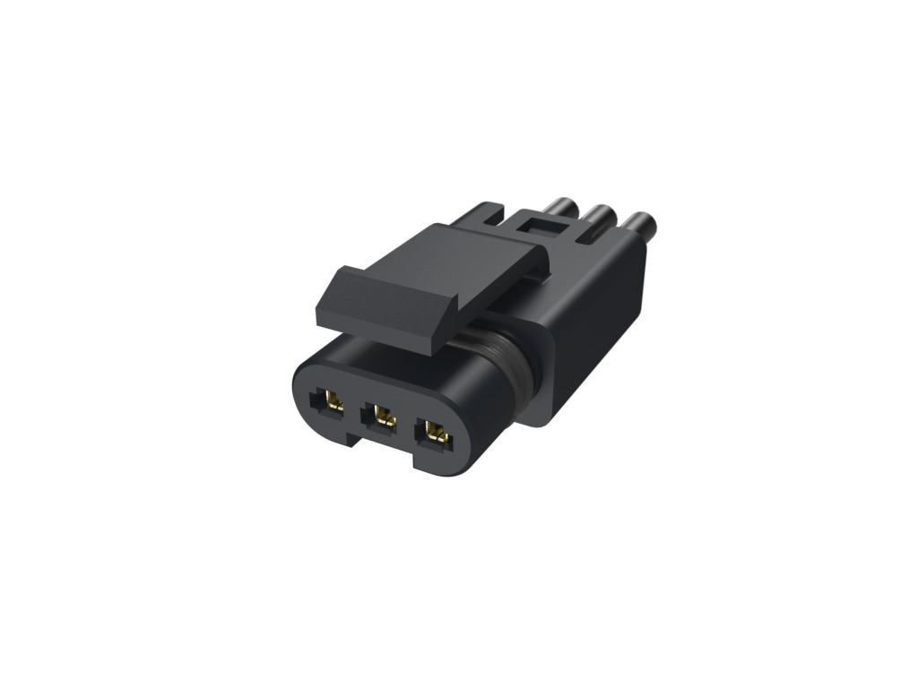 Amphenol Communications Solutions FLHS3P008 Series Straight PCB Socket, 3-Contact, 1-Row, 2.5mm Pitch, Cable Termination