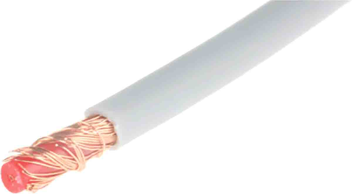 RS PRO 1 Core Microphone Cable, 0.078 mm² CSA Screened, 2.4mm od, 25m, Grey