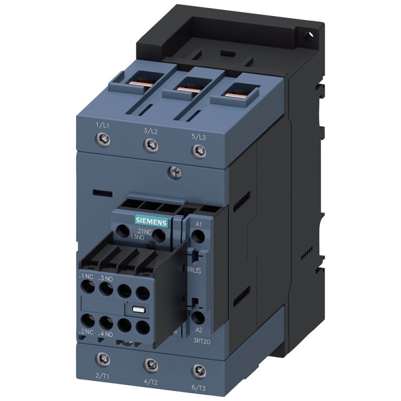 Siemens SIRIUS 3RT Size S3, 3RT2 Contactor, 3-Pole, 55 kW, 2NO + 2NC