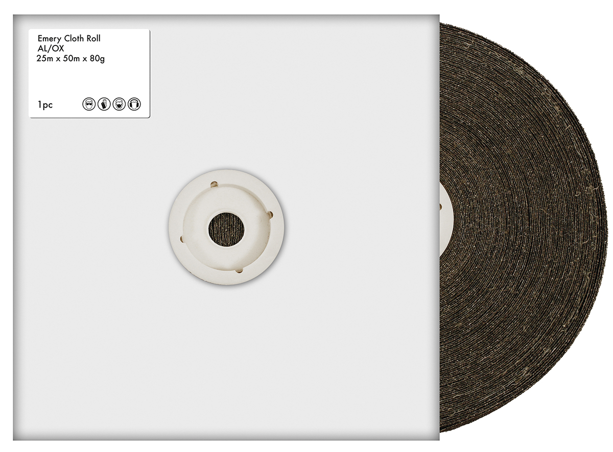 RS PRO P80 Grit Sandpaper Roll, 50m x 25mm