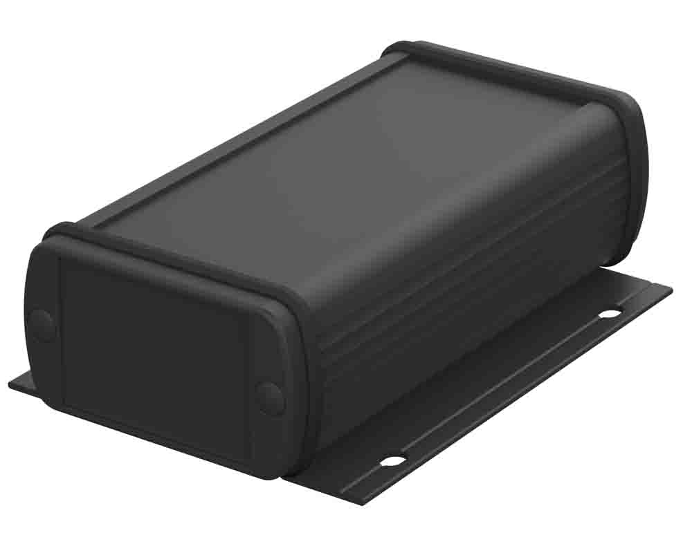 Bopla Alubos (Set) Series Black Aluminium General Purpose Enclosure, IP65, Flanged, Black Lid, 57 x 32 x 100mm