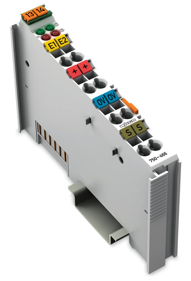 WAGO 750 Series PLC I/O Module for Use with Resistance Sensors, 10 V Supply, 2-Input, Analog Input