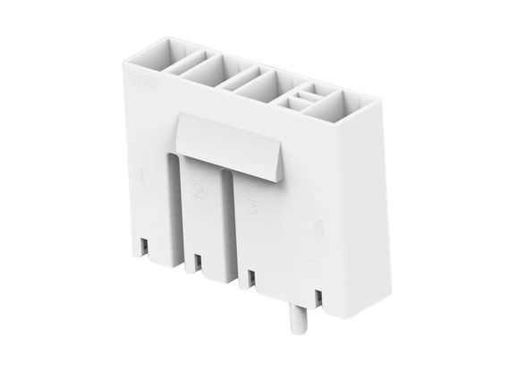 TE Connectivity, 250 HSG F-SPRING 4 Way Crimp Terminal Housing, Natural