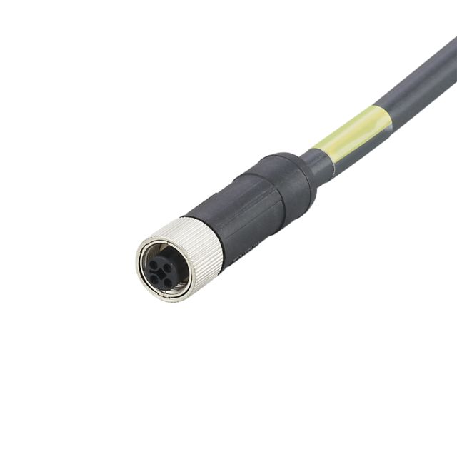 ifm electronic Power 1.5 mm² 4 Core Power Cable, Black Polyurethane PUR, 2m