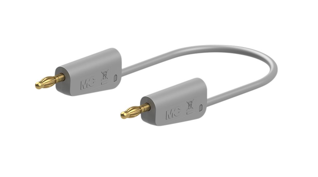 Staubli Test lead, 32A, 30 → 60V, Grey, 75cm Lead Length