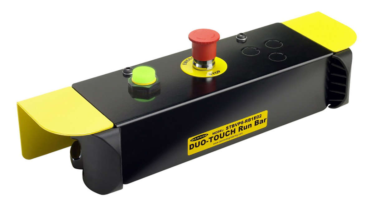 Banner 1 Button Safety Two Hand Control Switch, Black, Yellow, STB Series