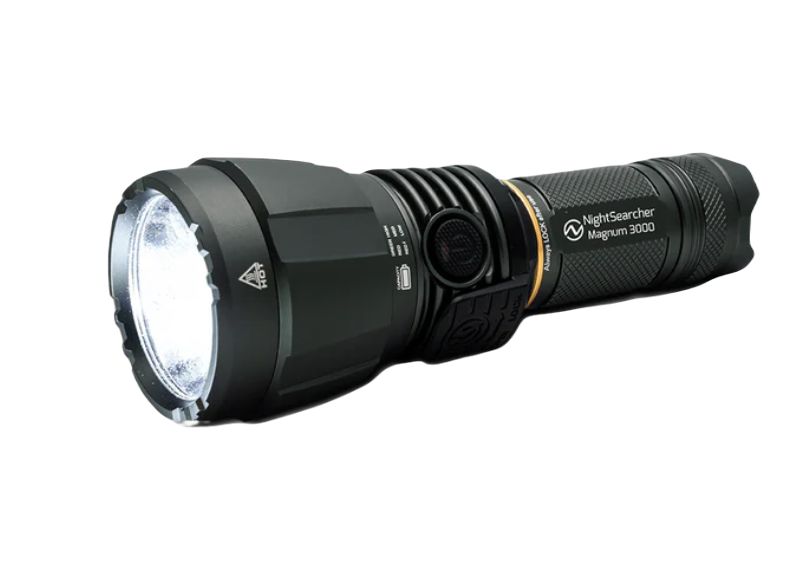 Nightsearcher LED Torch Black - Rechargeable 3000