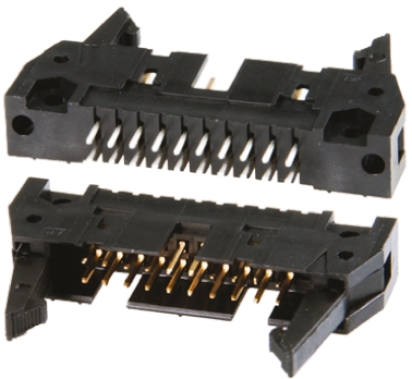 TE Connectivity AMP-LATCH Series Straight Through Hole PCB Header, 20 Contact(s), 2.54 mm Pitch, 2 Row, Shrouded
