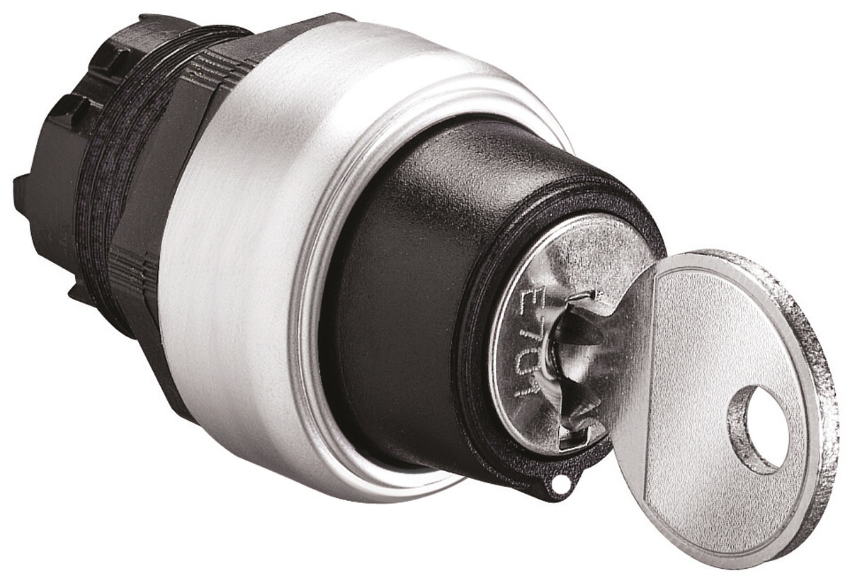 Lovato Platinum 2-position Key Switch Head, Spring Return from Left and Right, 22mm Cutout