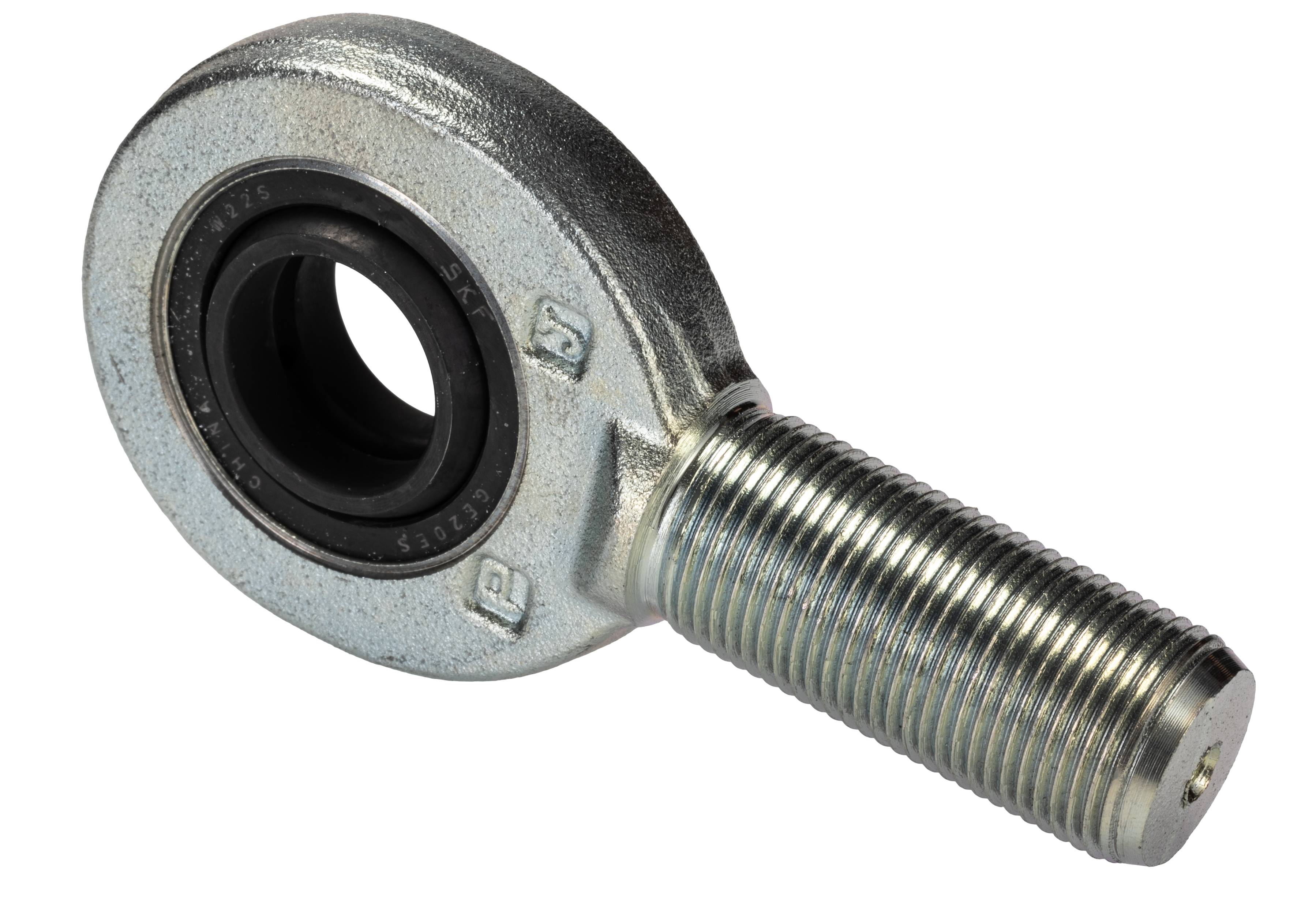 SKF SA M20 x 1.5 Male Steel Rod End, 20mm Bore, 107mm Long, Metric Thread Standard, Male Connection Gender