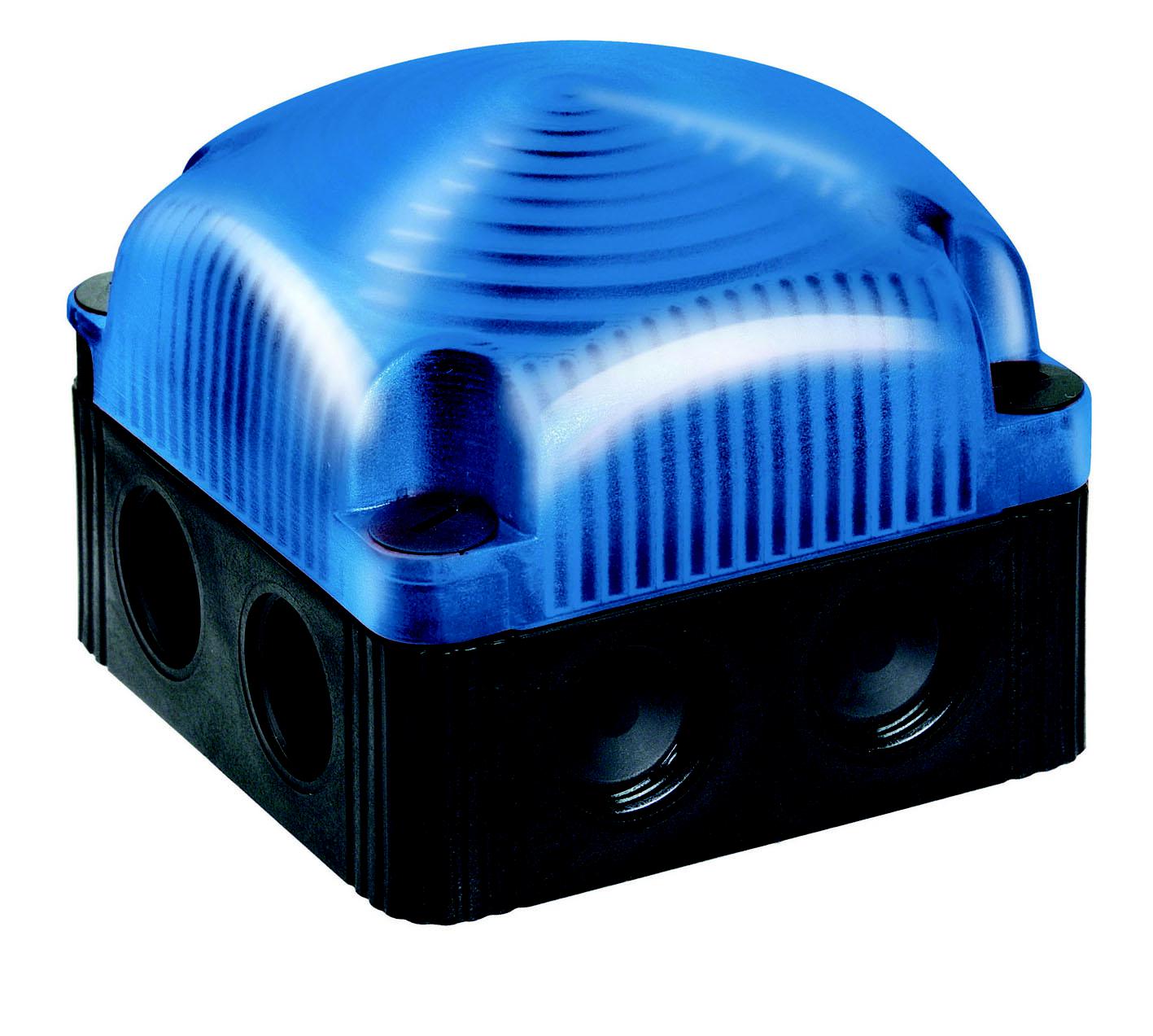 Werma 853 Series Blue Continuous lighting Beacon, 24 V, Base Mount/ Wall Mount, LED Bulb