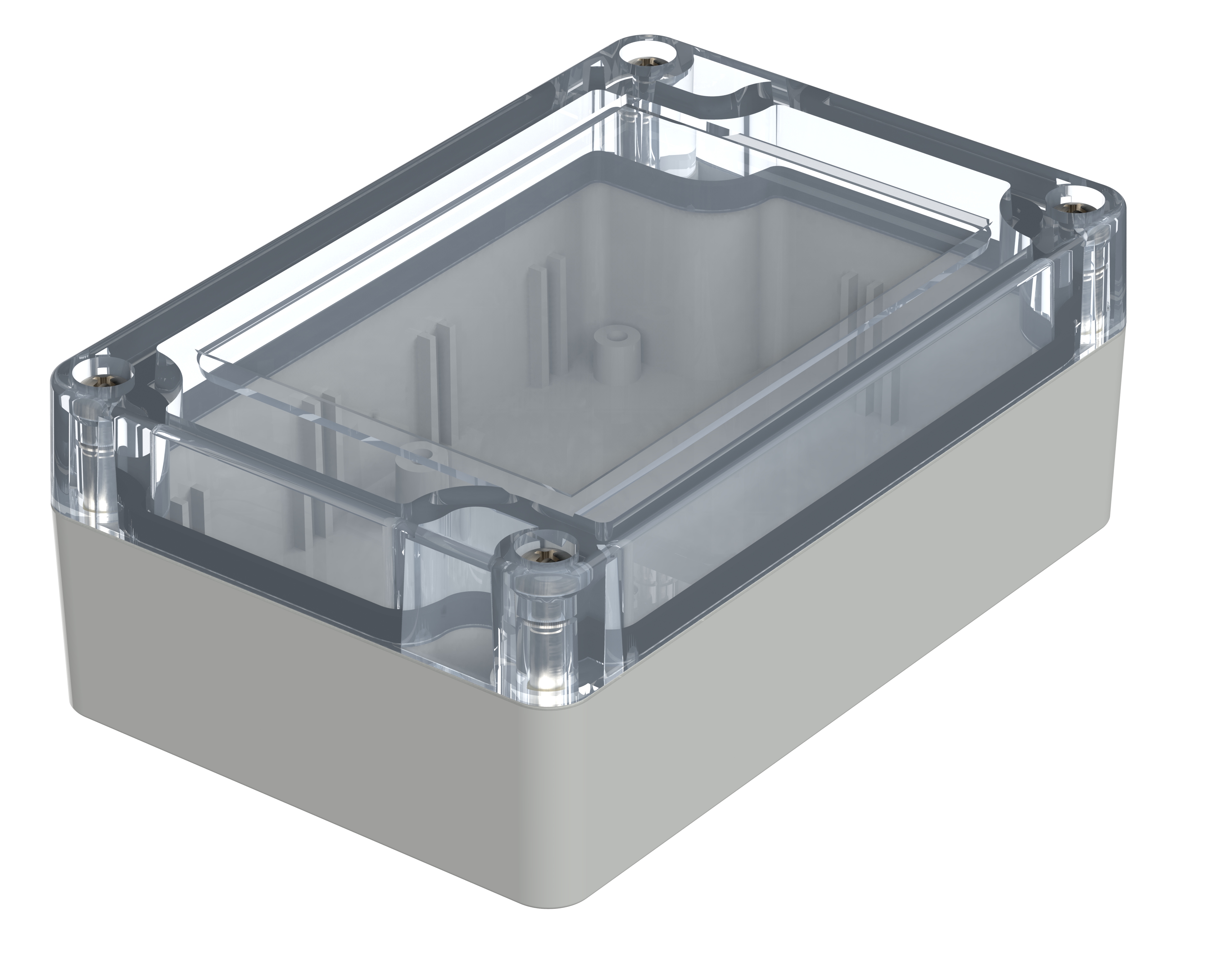 Bopla Euromas X Series Light Grey Polycarbonate Enclosure, IP66, IP68, IK07, Clear Lid, 105 x 70 x 40mm
