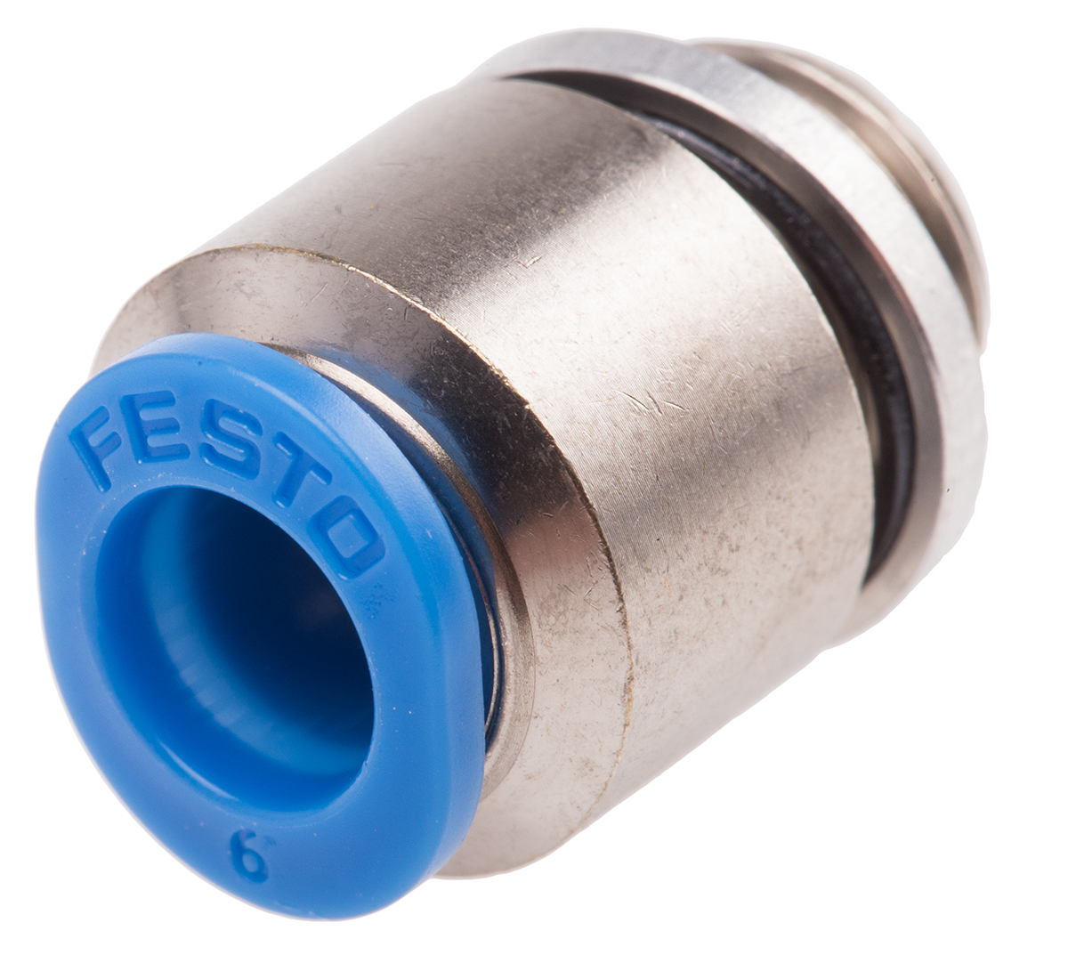 Festo QS Series Straight Threaded Adaptor, G 1/8 Male to Push In 6 mm, Threaded-to-Tube Connection Style, 186267