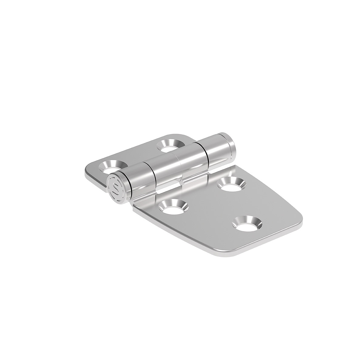 Southco Gloss Stainless Steel Strap Hinge, Screw Fixing, 58mm x 38.2mm x 9mm
