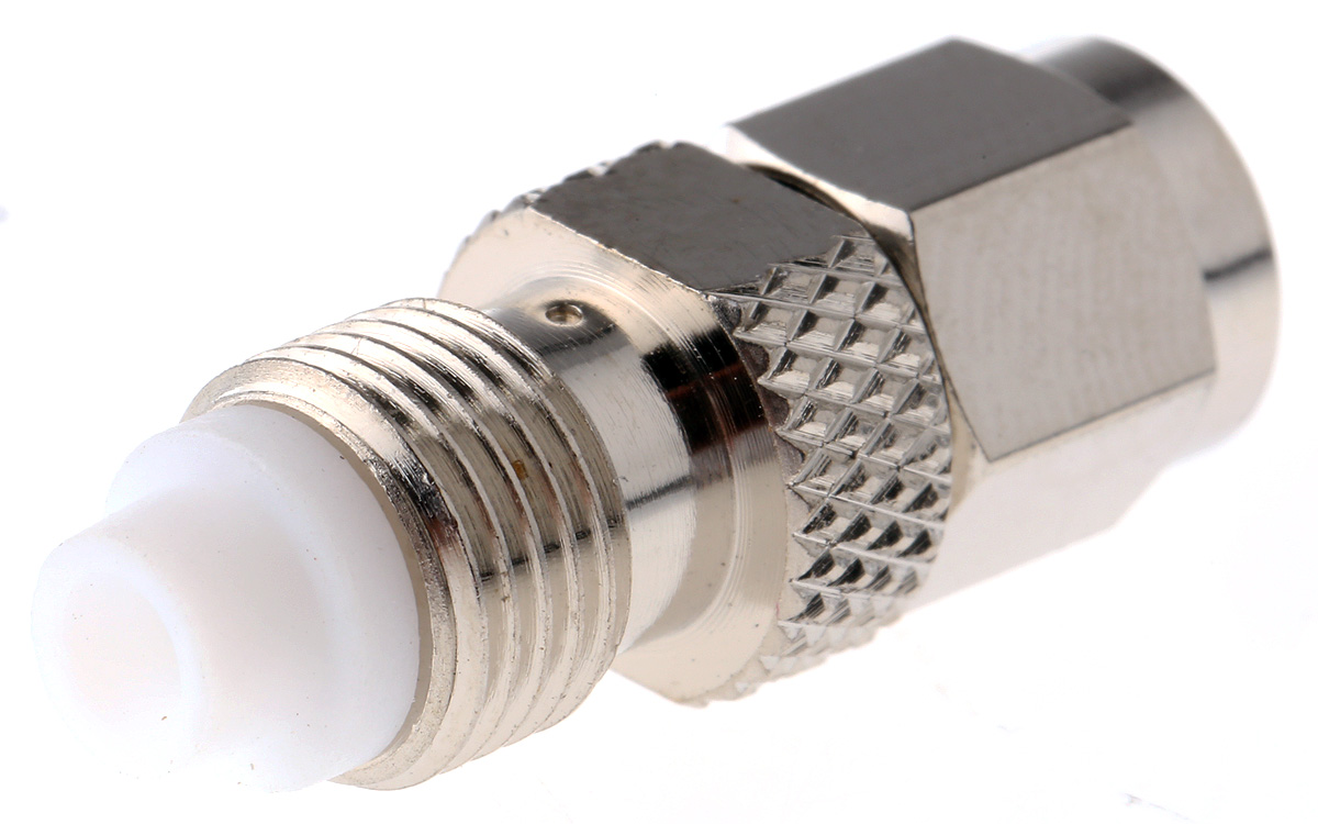 RS PRO Straight 50Ω RF Adapter FME Socket to SMA Plug 900MHz