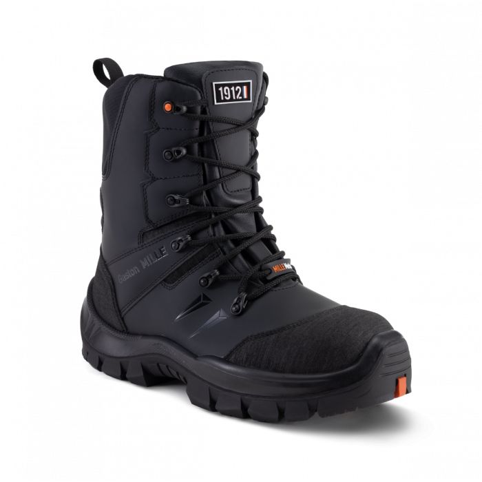 Gaston Mille MONM3 Black Fibreglass Toe Capped Men's Safety Boots, UK 10, EU 45