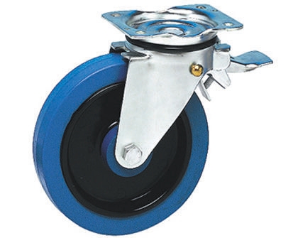 Guitel Hervieu Braked Swivel Castor Wheel, 400kg Capacity, 200mm Wheel