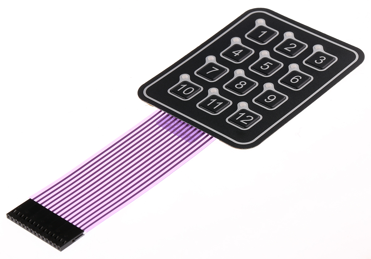 Apem 12 Key Illuminated Membrane Keypad