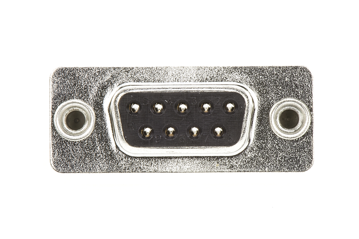 Amphenol Communications Solutions L77SD 9 Way Panel Mount D-sub Connector Socket, 2.74mm Pitch, with 4-40 UNC, Threaded