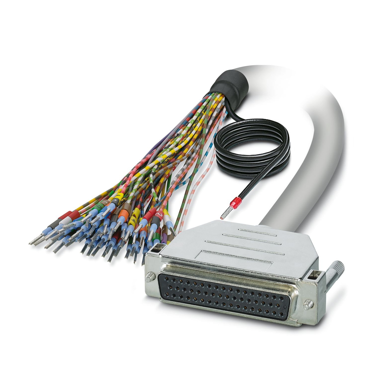Phoenix Contact Female 50 Pin D-sub Unterminated Serial Cable, 3m, 25/S, CABLE-D-50SUB/F/OE/0 Series